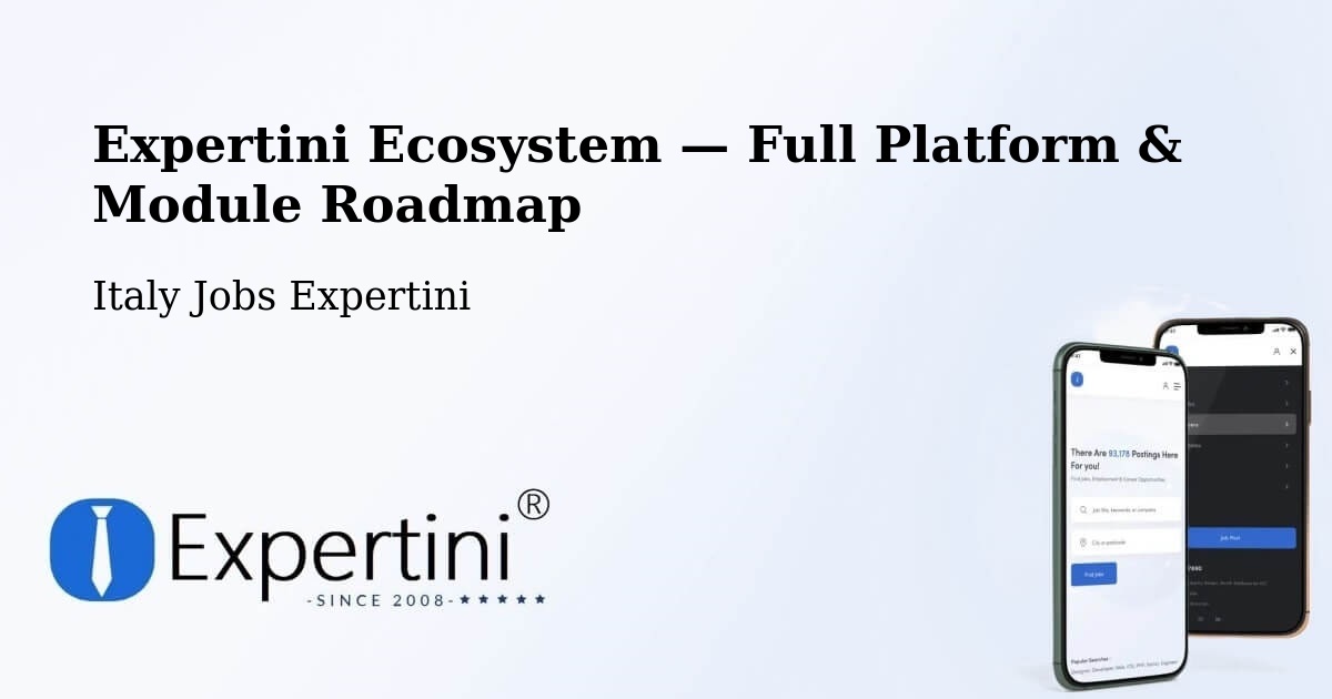 Expertini Ecosystem — Full Platform & Module Roadmap – Biella